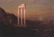 Frederic E.Church Moonrise over Greece oil painting artist